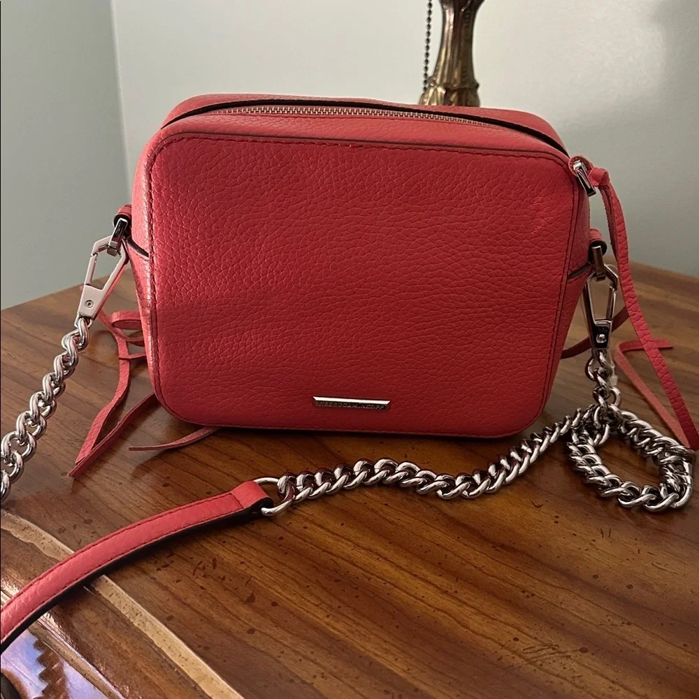 Rebecca Minkoff Moto Camera Crossbody Bag Grapefruit Orange Pink Red New Purse